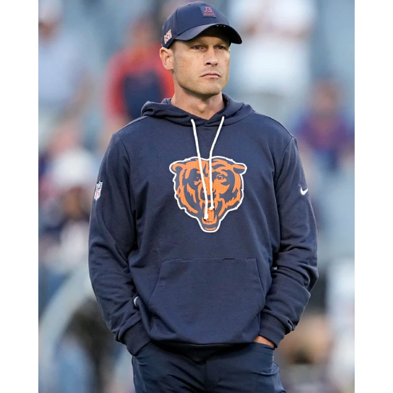 Ben Johnson Chicago Bears 2025 Sideline Hoodie