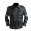 Black Trucker Jacket for Men