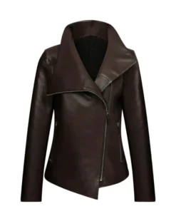 Women Brown Bitter Leather Jacket