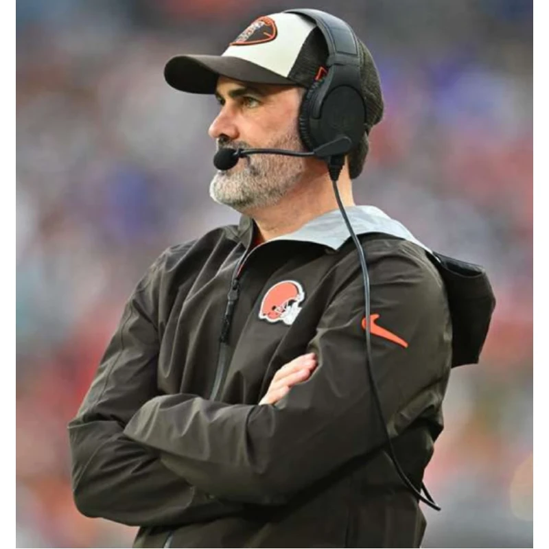 Cleveland Browns 2025 Coach Kevin Stefanski Black Jacket