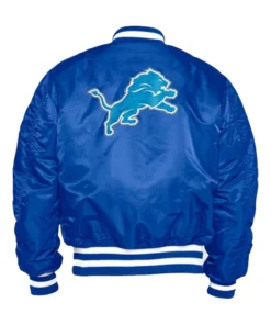 Detroit Lions Blue Bomber Jacket