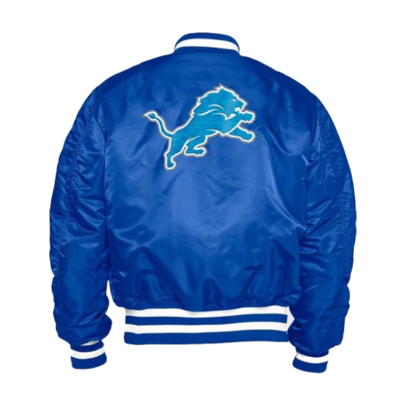 Detroit Lions Blue Bomber Jacket