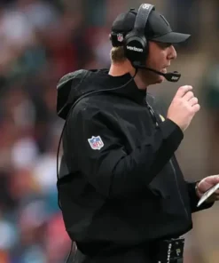 Alternative view of Jacksonville Jaguars 2025 Coach Liam Coen Black Jacket