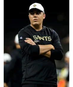 Kellen Moore Saint Sideline Long Sleeve Black Hoodie T-Shirt