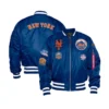 New York Mets Bomber Blue Patches Jacket
