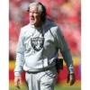Grey Pete Carroll Raiders Hoodie