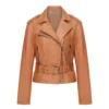 Brown Biker Leather Jacket