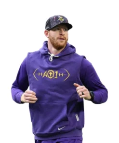 2025 Carson Wentz Minnesota Vikings Sleeveless Hoodie