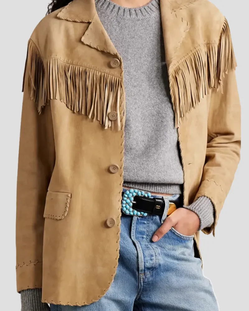 Annette Bening Fringe Jacket